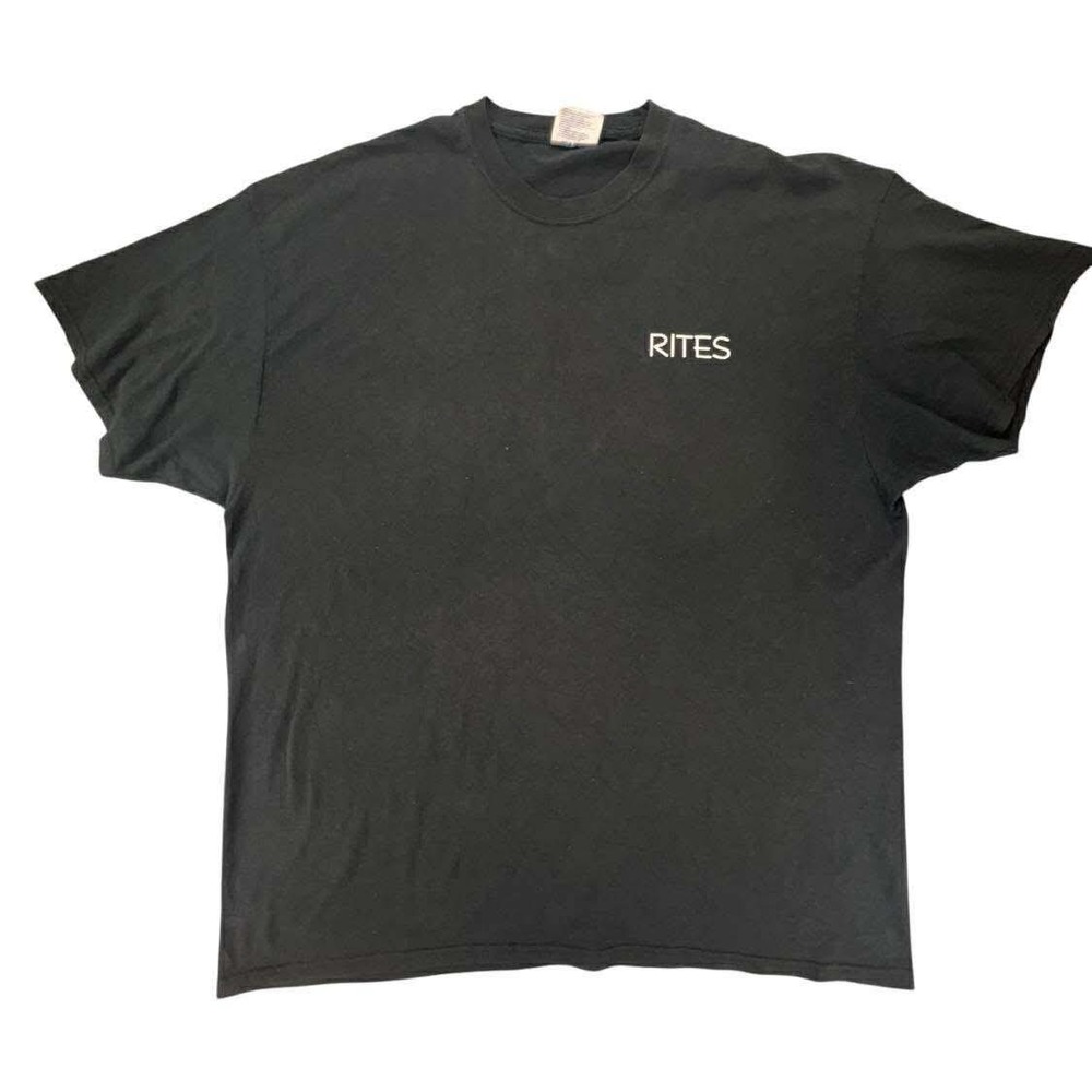 Rites Support Society Self Graphic T-Shirt 2XL Black Crew Neck Short Sleeve